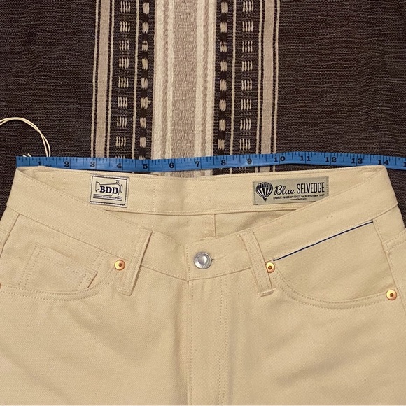 Benzak Denim W-01 Straight 12oz Ecru Selvedge Size 27 NWT - Picture 4 of 9